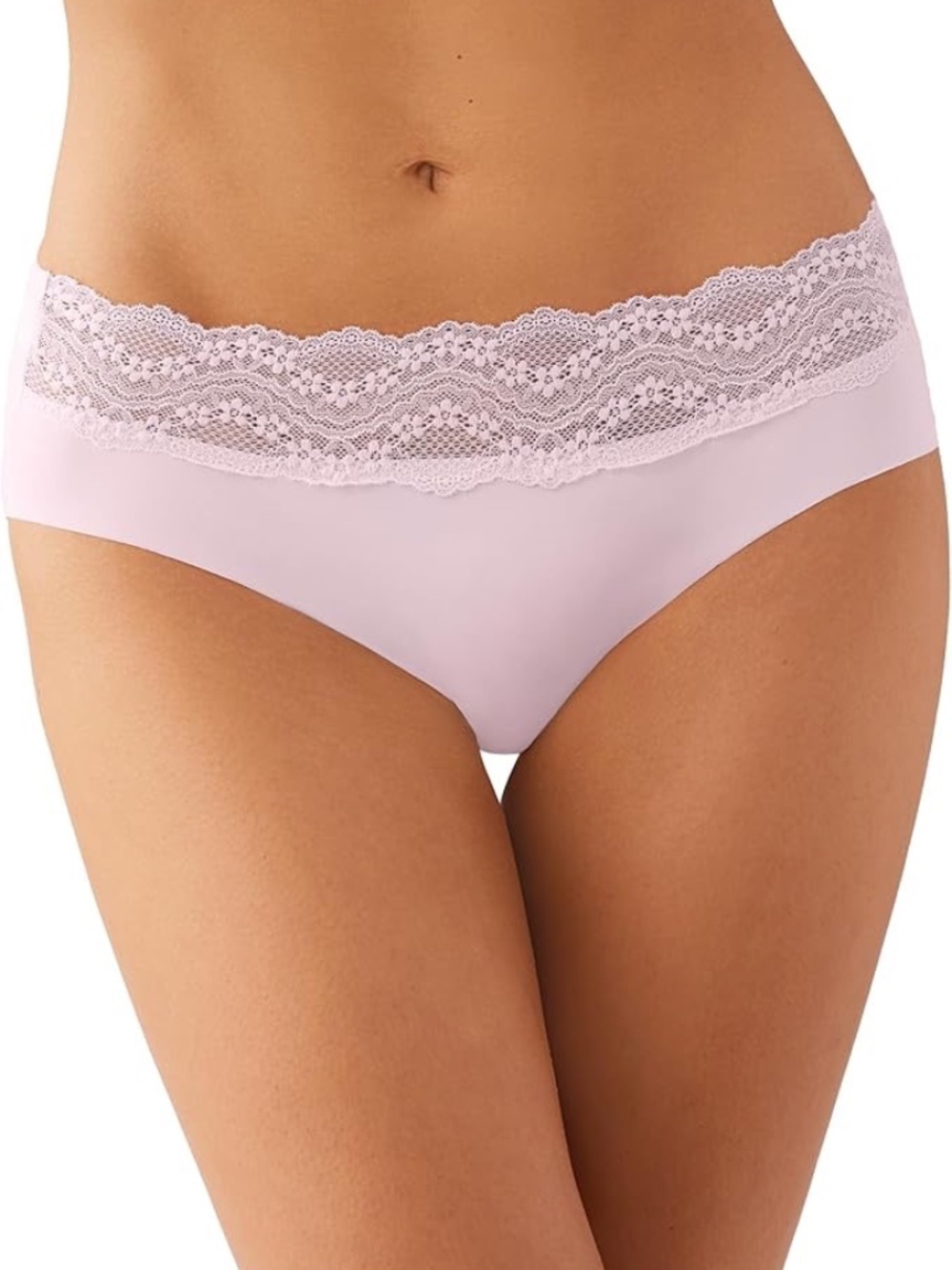 B.tempt'd by Wacoal Women's B.bare Hipster Panty in Pink a Boo | Size: M, L